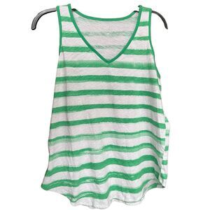 Soho New York Tank Top with Green Stripes - sz Med St Patricks Day